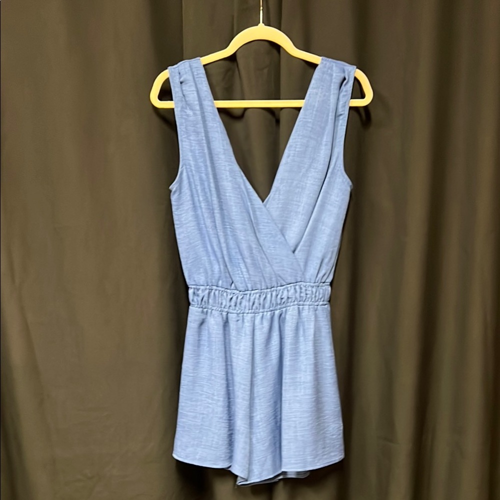 West Kei Blue Sleeveless Romper